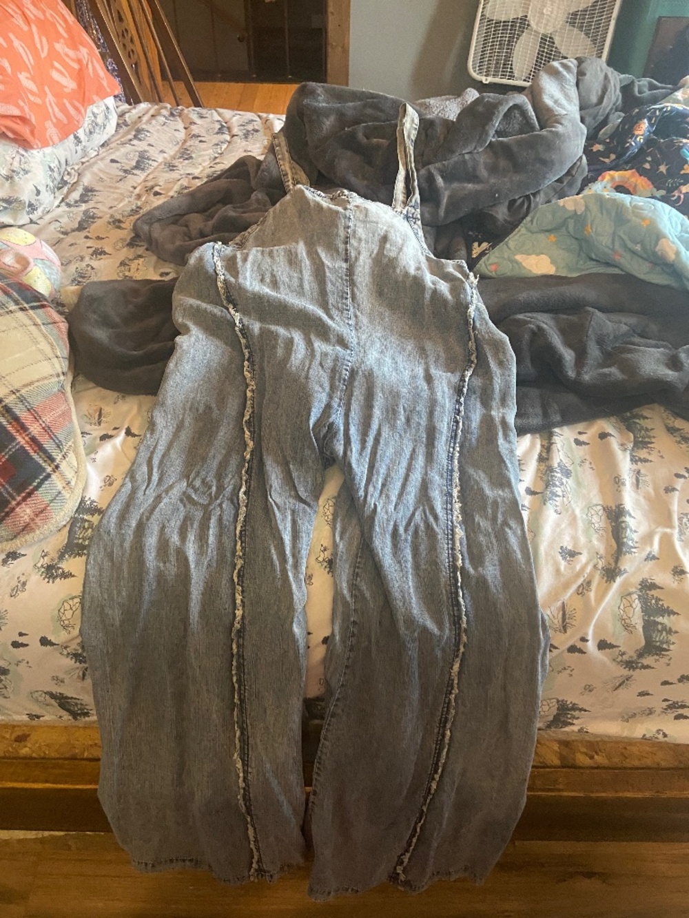 eesome Gray Denim Women's Overalls